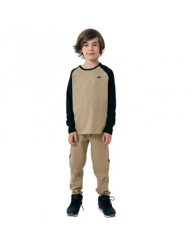 4F Παιδική Χειμερινή Μπλούζα Μακρυμάνικη Μπεζ HJZ22-JTSML001-82S