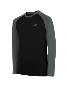 4F Παιδική Χειμερινή Μπλούζα Μακρυμάνικη Γκρι HJZ22-JTSML001-20S