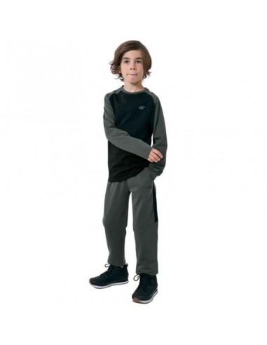 4F Παιδική Χειμερινή Μπλούζα Μακρυμάνικη Γκρι HJZ22-JTSML001-20S