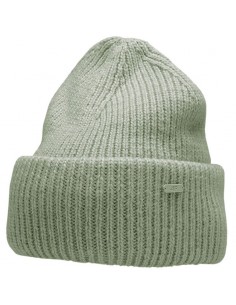 4F Beanie Γυναικείος Σκούφος με Rib Πλέξη σε Πράσινο χρώμα H4Z22-CAD005-47M
