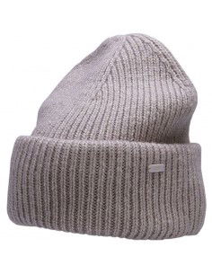 4F Beanie Γυναικείος Σκούφος με Rib Πλέξη σε Μωβ χρώμα H4Z22-CAD005-52M