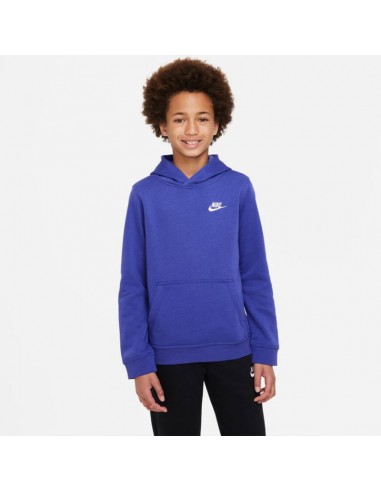 Nike Fleece Παιδικό Φούτερ με Κουκούλα και Τσέπες Μπλε Sportswear BV3757-430