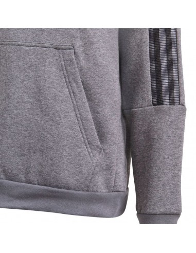 Adidas Fleece Παιδικό Φούτερ με Κουκούλα και Τσέπες Γκρι Tiro 21 GP8803