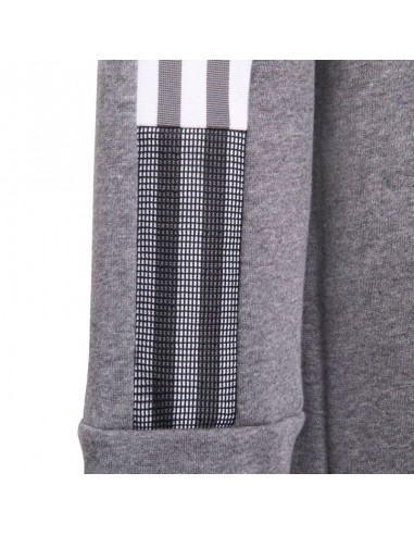 Adidas Fleece Παιδικό Φούτερ με Κουκούλα και Τσέπες Γκρι Tiro 21 GP8803