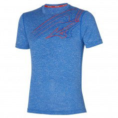 Mizuno Core Driven Ανδρικό Αθλητικό T-shirt Κοντομάνικο Μπλε J2GA253575