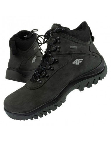 4F OBMH205 22S Ανδρικά Ορειβατικά Παπούτσια Μαύρα