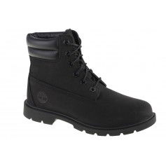 Timberland Linden Woods 6 In Δερμάτινα Γυναικεία Αρβυλάκια με Μεσαίο Τακούνι Μαύρα A2M28