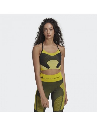 Adidas By Stella McCartney Γυναικείο Αθλητικό Μπουστάκι Black / Yellow / Clear Onix με Επένδυση HI4755
