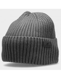 4F Beanie Ανδρικός Σκούφος Πλεκτός σε Γκρι χρώμα H4Z22-CAM003-23M