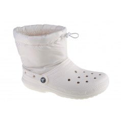 Crocs Classic Lined Neo Γυναικεία Μποτάκια με Γούνα Λευκά 206630-143