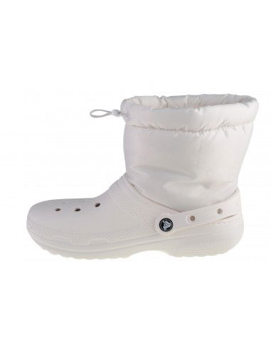 Crocs Classic Lined Neo Γυναικεία Μποτάκια με Γούνα Λευκά 206630-143