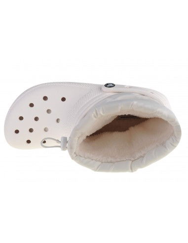 Crocs Classic Lined Neo Γυναικεία Μποτάκια με Γούνα Λευκά 206630-143