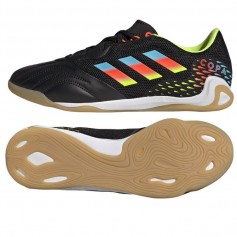 Adidas Copa Sense.3 IN HR1848 Χαμηλά Ποδοσφαιρικά Παπούτσια Σάλας Core Black / Bright Cyan / Team Solar Yellow