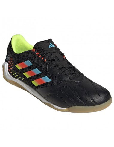 Adidas Copa Sense.3 IN HR1848 Χαμηλά Ποδοσφαιρικά Παπούτσια Σάλας Core Black / Bright Cyan / Team Solar Yellow