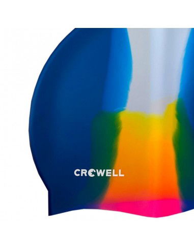 Crowell Multi Flame silicone swimming cap col14