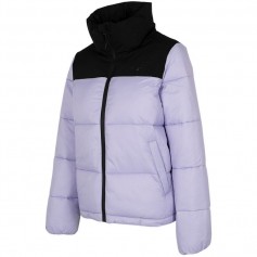 4F Κοντό Γυναικείο Puffer Μπουφάν για Χειμώνα Μωβ H4Z22-KUDP014-51S