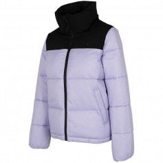 4F Κοντό Γυναικείο Puffer Μπουφάν για Χειμώνα Μωβ H4Z22-KUDP014-51S