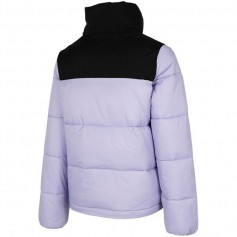 4F Κοντό Γυναικείο Puffer Μπουφάν για Χειμώνα Μωβ H4Z22-KUDP014-51S