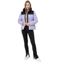 4F Κοντό Γυναικείο Puffer Μπουφάν για Χειμώνα Μωβ H4Z22-KUDP014-51S
