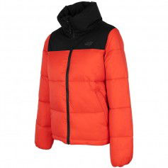 4F Κοντό Γυναικείο Puffer Μπουφάν για Χειμώνα Κόκκινο H4Z22-KUDP014-62S