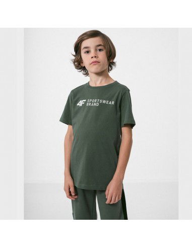 4F Παιδικό T-shirt Χακί HJZ22-JTSM003-46S
