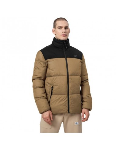 4F Ανδρικό Χειμωνιάτικο Μπουφάν Bomber Καφέ H4Z22-KUMP005-82S