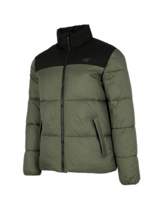 4F Down Ανδρικό Χειμωνιάτικο Μπουφάν Bomber Χακί H4Z22-KUMP005-43S