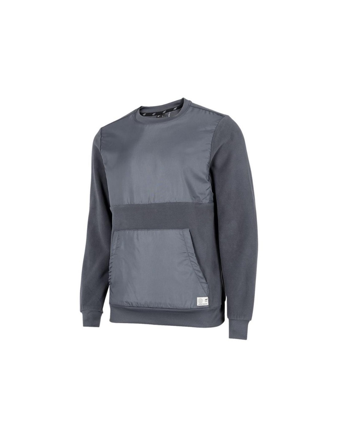 4F Ανδρικό Φούτερ με Τσέπες Γκρι H4Z22-BLM010-22S