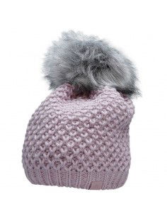4F Pom Pom Beanie Γυναικείος Σκούφος Πλεκτός σε Λιλά χρώμα H4Z22-CAD014-52S