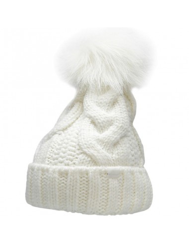  4F Pom Pom Beanie Γυναικείος Σκούφος με Πλεξούδες σε Λευκό χρώμα H4Z22-CAD010-11S 2025