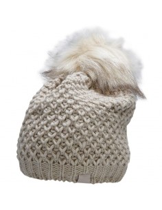 4F Pom Pom Beanie Ανδρικός Σκούφος Πλεκτός σε Μπεζ χρώμα H4Z22-CAD014-83S