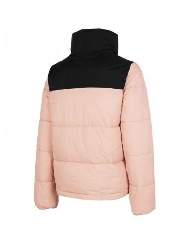 4F Κοντό Γυναικείο Puffer Μπουφάν για Χειμώνα Coral H4Z22-KUDP014-65S