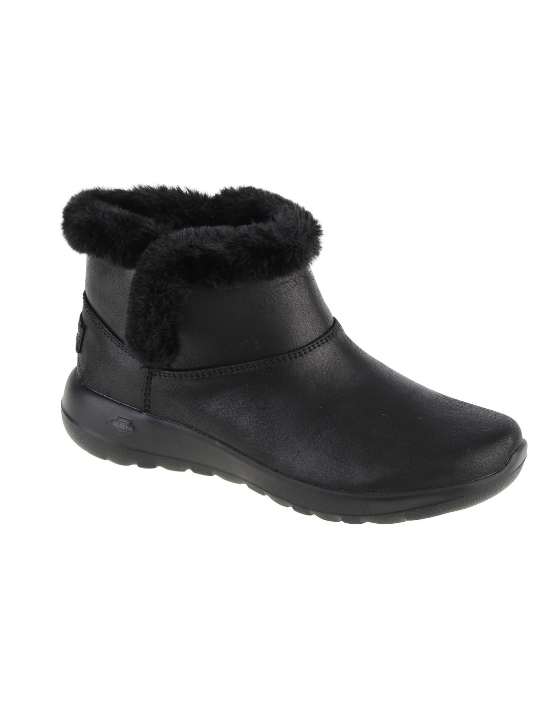 Skechers Γυναικεία Μποτάκια με Γούνα σε Μαύρο Χρώμα 144013-BBK