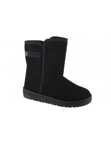 Big Star Suede Γυναικείες Μπότες Χιονιού με Γούνα Μαύρες KK274618