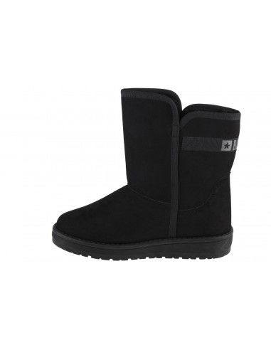 Big Star Suede Γυναικείες Μπότες Χιονιού με Γούνα Μαύρες KK274618