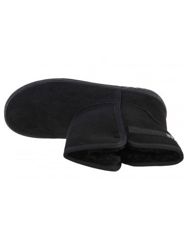 Big Star Suede Γυναικείες Μπότες Χιονιού με Γούνα Μαύρες KK274618