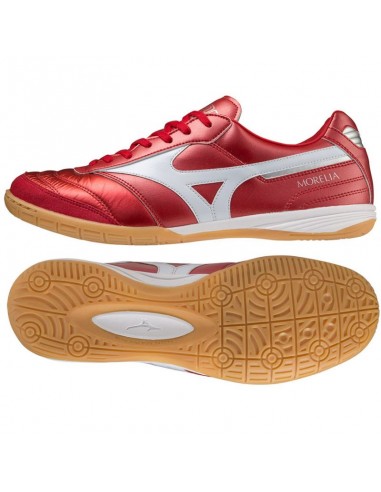 Mizuno Morelia Elite IN Q1GA221060 Χαμηλά Ποδοσφαιρικά Παπούτσια Σάλας Κόκκινα