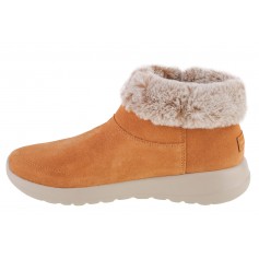 Skechers Go Joy Suede Γυναικεία Μποτάκια με Γούνα Καφέ 144003-CSNT