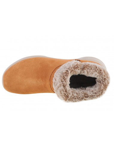 Skechers Go Joy Suede Γυναικεία Μποτάκια με Γούνα Καφέ 144003-CSNT
