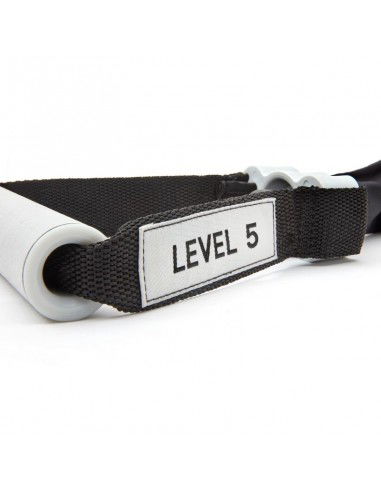 Reebok 16074 Λάστιχο Γυμναστικής Σωληνωτό Πολύ Σκληρό με Λαβές Μαύρο Level 5