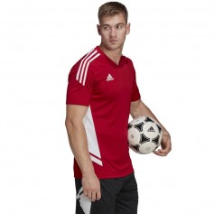 Adidas Condivo 22 Αθλητικό Ανδρικό T-shirt Κόκκινο με Λογότυπο HA6286