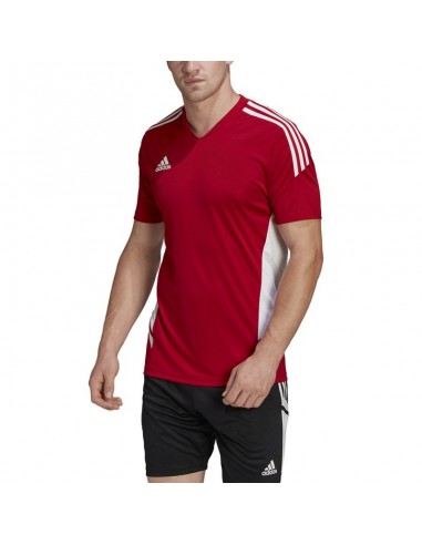 Adidas Condivo 22 Αθλητικό Ανδρικό T-shirt Κόκκινο με Λογότυπο HA6286