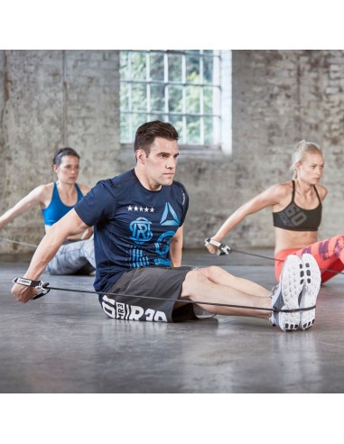 Reebok RSTB-16077 Λάστιχο Γυμναστικής Σωληνωτό Σκληρό με Λαβές Μαύρο