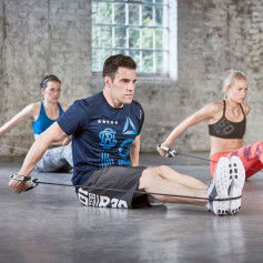 Reebok RSTB-16077 Λάστιχο Γυμναστικής Σωληνωτό Σκληρό με Λαβές Μαύρο