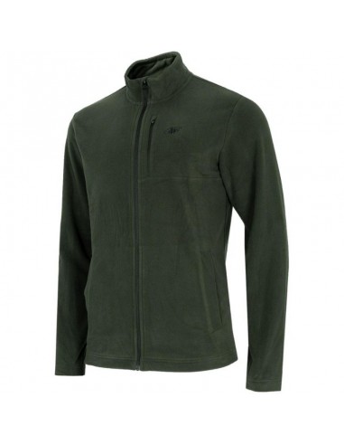 4F Ανδρική Ζακέτα Fleece με Φερμουάρ Χακί H4Z22-PLM352-43S