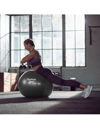 Reebok RAB-12017BK Μπάλα Pilates 75cm, 1.3kg σε Μαύρο Χρώμα