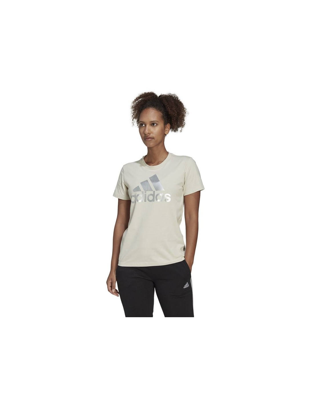 ADIDAS PERFORMANCE Adidas Loungewear Essentials Γυναικείο Αθλητικό T-shirt Aluminium / Silver Metallic HL2032