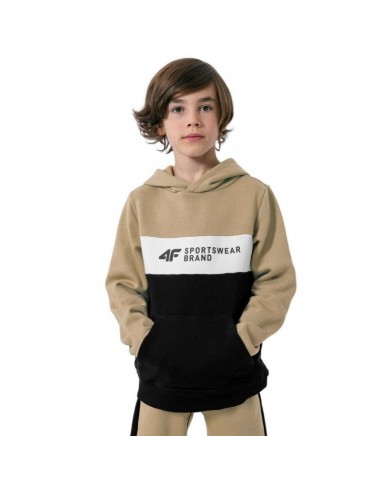 4F Παιδικό Φούτερ με Κουκούλα και Τσέπες Μπεζ HJZ22-JBLM003-82S