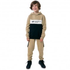 4F Παιδικό Φούτερ με Κουκούλα και Τσέπες Μπεζ HJZ22-JBLM003-82S