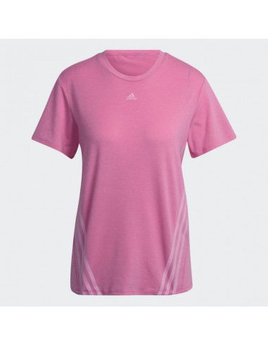 Adidas Γυναικείο Αθλητικό T-shirt Ριγέ Μπορντό HK0494